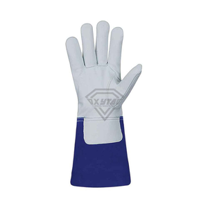 Heavy Duty Industrial Leather Welding <b>Gloves</b> <b>Long</b> Safety Gauntlet Protective Hand Wear For Metal Working Construction Factory - Product Image 1