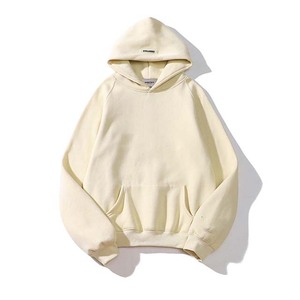 Sudadera con Capucha Extra Grande para Hombre, Color Sólido, Algodón French Terry, Informal, Otoñal, con Bolsillos, Corte Regular - Product Image 4