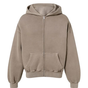 Sweat-shirt à capuche zippé pour homme en polaire douce, décontracté, pour sports de plein air, personnalisable, marque privée, fabricant OEM - Product Image 5