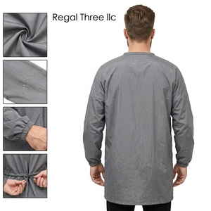 Chaqueta Impermeable de Barbero con Cremallera, Bata de Peluquería y Salón de Manga Larga, Top de Peluquería, Delantal de Barbero, Top para Cortar el Cabello para Hombres - Product Image 2