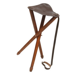 Taburete Plegable de Cuero Genuino Ecológico Portátil 2026, Silla Trípode para Camping, Caza y Tiro, Hecho a Mano - Product Image 5