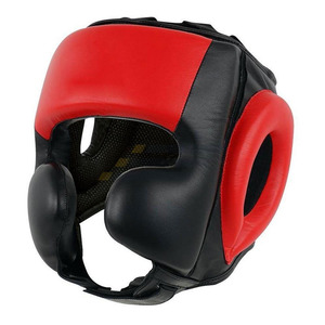 High Quality Genuine Leather <b>Boxing</b> Head Guard MMA Training Head Protector Taekwondo Head Guard Customized Logo - Product Image 3