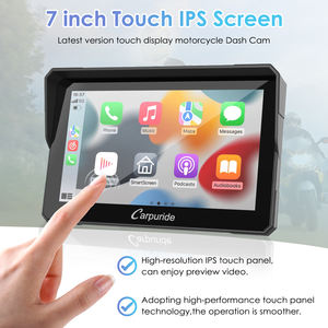 Carpuride W702 Moto 7 pouces Écran tactile étanche GPS Navigation CarPlay/Android Auto Support de guidon Carte mondiale <span class=keywords><strong>Siri</strong></span> - Product Image 3