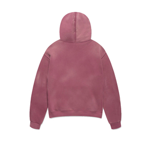 Sweat à capuche pour homme, hiver, délavé à l'acide, manches longues, couleurs unies, avec poche, 100% coton molletonné, écologique, respirant, OEM - Product Image 2