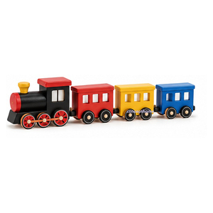 Juguete de madera con forma de tren y bloques de colores para el aprendizaje temprano de niños pequeños - Product Image 6