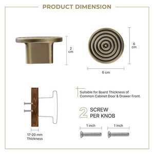 Boutons de tiroir décoratifs pour armoire, poignées de porte durables pour meubles de cuisine et de salle de bain - Product Image 2