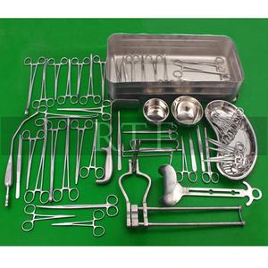 Oferta Especial: Juego de 59 Instrumentos Quirúrgicos Reutilizables de Acero Inoxidable para Cesárea con Caja de Almacenamiento, Proveedor de Herramientas para Sección Cesárea - Product Image 1
