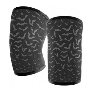 Genouillères de compression en néoprène à motif chauve-souris personnalisé avec sangles de maintien pour la musculation, le fitness, la gym et le sport - Product Image 1