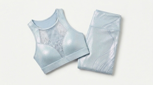 Conjuntos de Yoga para Mujer al por Mayor, Diseño a Cuadros, 2 Piezas, 100% Poliéster, Ligeros y Transpirables, Alta Calidad, Directo de Fábrica - Product Image 4
