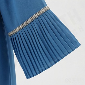 Ropa Islámica Personalizada de Manga Larga con Malla, Hiyab Musulmán para Mujer, Abaya Estampada, Abaya Moderna para Mujer - Product Image 5