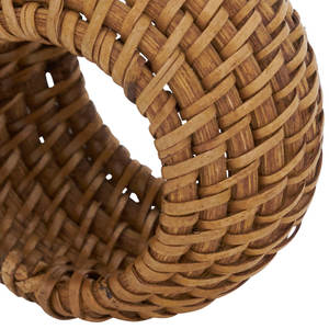 DreamCraft Lot de 4 ronds de serviette en rotin Collection stylée pour décoration de table Vietnam - Product Image 2