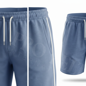 Shorts de sport unisexe en coton et polyester, taille élastique, légers, pour entraînement, musculation, vêtements de sport décontractés pour hommes - Product Image 4