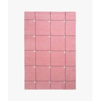 Tapis en laine rose Edificio, tapis tufté à la main, tapis de qualité supérieure pour salon, chambre à coucher, revêtement de sol, tapis de décoration pour la maison