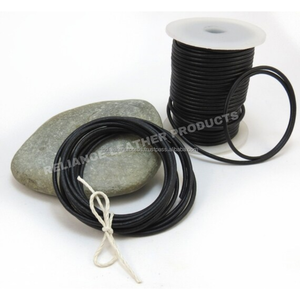 Carrete de cordón de cuero redondo negro Regular de 2mm genuino perfecto para envolver regalos decorar tarjetas y accesorios de regalo hechos a mano - Product Image 4