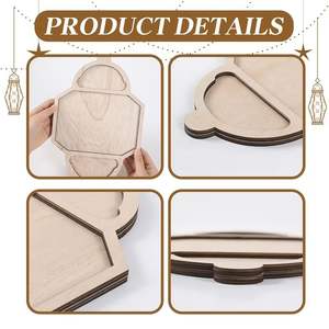 Bandeja Redonda Decorativa de Madera con Portavelas, Dispensador de Tarros Mason, Decoración Rústica para Servir Café en la Mesa - Product Image 6