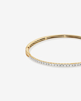 Bracelet jonc de luxe BR-26 pour femme en or massif 14 carats avec diamant brillant de 1,00 carat cultivé en laboratoire, certifié IGI