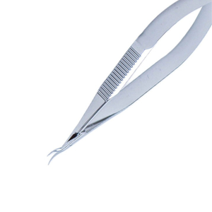 Pince ophtalmique à pointe fine courbée, microchirurgicale, en acier inoxydable, avec poignée à ressort, instrument de précision pour la chirurgie de la cataracte - Product Image 6