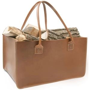 Transporteur de bois de chauffage ciré imperméable en cuir fait à la main porte-bûche de récolte porte-jardinage cadeau pour papa cadeau pour lui LWH-0082 - Product Image 4