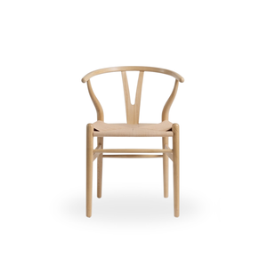 Chaise de salle à manger minimaliste en bois massif avec assise en corde, écologique et durable, pour appartement, maison, salle à manger, restaurant, hôtel - Product Image 6
