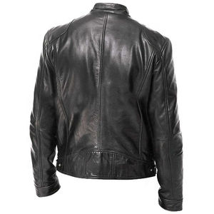Veste en cuir pour homme, dernière tendance, confortable, de haute qualité, en peau de mouton, col rabattu, manches longues - Product Image 6