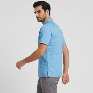 Bata de Barbero con Cuello Alto para Salón de Belleza, Bata de Peluquería para Hombre, Capa de Barbero, Bata de Peluquería de Manga Corta - Product Image 6