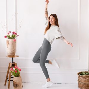 Women's Comfortable Spandex/Polyester Stretch Leggings High Waist Eco-Friendly Quick Dry 180g Everyday Casual Lounge Workout - Product Image 3