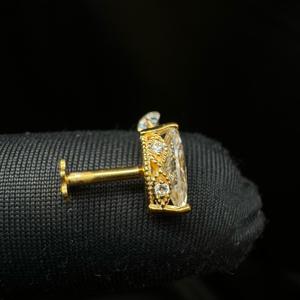Pendientes de Diamantes Marquise en Forma de Lágrima, Elaborados en Oro de 14K con un Delicado Colgante Individual - Product Image 1