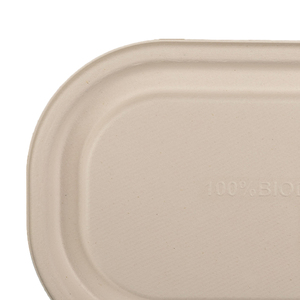 Tapa Ovalada Biodegradable de Bagazo para Caja de Almuerzo, 500 ML, Desechable, Apta para Microondas, Reciclable, Contenedor de Alimentos sin PFAS, para Postres, Restaurantes, Sushi - Product Image 5