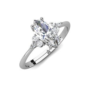 Nuevo Moissanite Diamond 925 Sterling Silver Unique Marquise Wedding Anillo de compromiso Fancy Women Jewelry Destiny Jewelry - Product Image 1