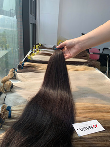 ราคาขายส่ง คุณภาพสูง ผมแท้แบบ I-Tip น้ำหนัก 100 กรัม ยาว 28 นิ้ว  แบบตรงธรรมชาติ  ปลายผมแบบ Super Double Drawn - Product Image 2