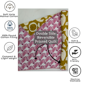 Ensemble de couette pour bébé imprimé à la main de Jaipur, motif zèbre, écologique, doux, 100% coton, réversible, 200TC, pour voyage et crèche - Product Image 3