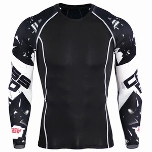 Camiseta de Compresión Rash Guard para Hombre, Tallas Grandes, Manga Larga, Cómoda y Transpirable, para Todas las Temporadas, Superventas - Product Image 1