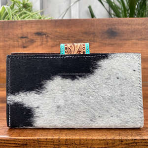 Nouvelle mode grande capacité en cuir repoussé à la main dames portefeuille en cuir de vachette véritable concepteur femmes plusieurs porte-cartes pochette - Product Image 5