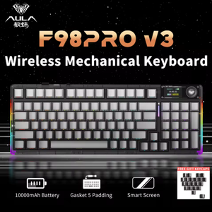 Teclado Mecánico AULA F98 Pro V3 de Tamaño Completo, Retroiluminación RGB Personalizable, USB Inalámbrico, Plug&Play para Juegos con Perilla de Control - Product Image 3