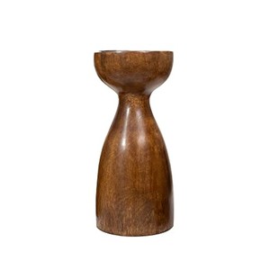 Walnut Wood Turned Spindle <b>Candle</b> Holder | Vintage Farmhouse | Wholesale - Product Image 5