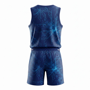 Tenue de basketball haut de gamme sublimée, design réversible, kits de basketball personnalisés avec logo d'équipe pour les matchs de tournoi - Product Image 3