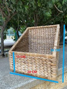 Panier à magazines en jacinthe d'eau fait main, panier de rangement artisanal, vente en gros, écologique, fabriqué au Vietnam - Product Image 2