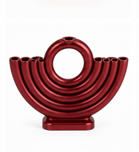 Menorá de Diseño para Festividades Judías con Artesanía Metálica Decorativa para Compradores Mayoristas Globales, Elegante Menorá Metálica para Hanukkah - Product Image 3