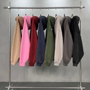 Men's Heavyweight Zip-Up Hoodie Premium Cotton Fleece Full-Zip Pockets Warm <b>Athletic</b> Outerwear Print for Sleeve Olive Green - Product Image 2
