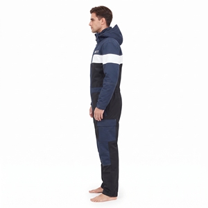 Mono de esquí para hombre Hawk Eye con bloques de color, impermeable, con capucha, cierre de cremallera, aislado, para deportes de invierno - Product Image 4
