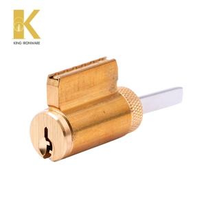 Cilindro de Cerradura de Puerta de Latón de 5 Pines con Llave KW Personalizada, Acabado Latón Satinado, para Aplicaciones en Puertas de Entrada - Product Image 4