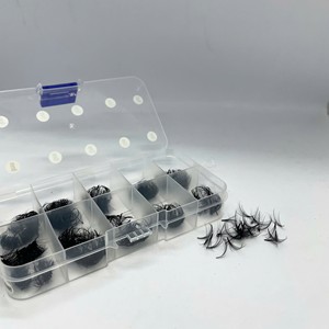 ขนตาปลอมแบบพัดสำเร็จรูป Wispy Mix Length 5D/7D/9D ทำมือ ขนธรรมชาติ ยาว สีดำด้าน ผลิตจากเส้นใยสังเคราะห์ PBT คุณภาพสูงจากเกาหลี - Product Image 5