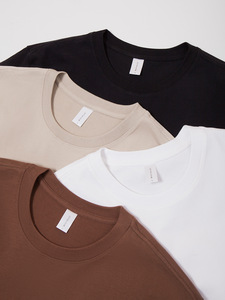 Camiseta Casual para Hombre, Venta Directa de Fábrica, 100% Algodón, Gruesa, Transpirable, Lisa, Personalizable con Logotipo, Súper Precio, Color Sólido - Product Image 2