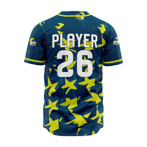 Camiseta de Béisbol/Sóftbol Personalizada al por Mayor, con Botones, Transpirable, de Secado Rápido, Unisex, para Adultos, 100% Poliéster, Manga Corta - Product Image 6