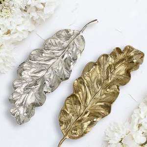 Bandeja Rectangular de Latón Dorado Hecha a Mano de Lujo para Servir en el Hogar, Hotel y Restaurante, Decoración de Mesa de Comedor - Product Image 1