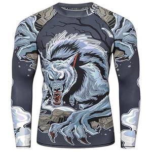Custom Men Gym <b>Shirt</b> <b>Compression</b> Rash Guard Long Sleeve Quick Dry Fitness Workout Running OEM Sportswear - Product Image 1