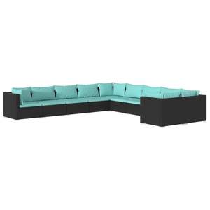 Conjunto Modular Grande de Muebles de Jardín de Ratán Sintético Negro - Product Image 2