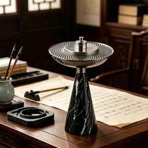 Luxury Marble <b>Cone</b> Conical Base Bakhoor Burner Modern Mesh Design Eco-Friendly Top Arabic Long <b>Incense</b> Holder Home Fragrance - Product Image 4