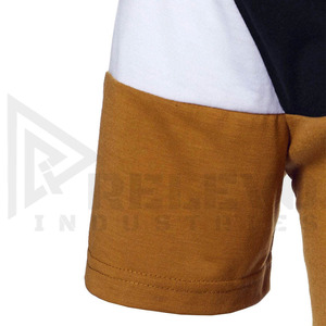 <b>Men</b>’s 240 GSM Cotton Spandex Two Tone Shirt <b>Stretch</b> Fabric Contrast Lining Casual Streetwear - Product Image 4