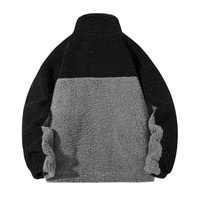 Veste en polaire sherpa à fermeture éclair intégrale, motif personnalisé brodé, design OEM de haute qualité